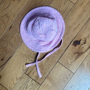 Hanna Andersson pink baby sun hat xxs